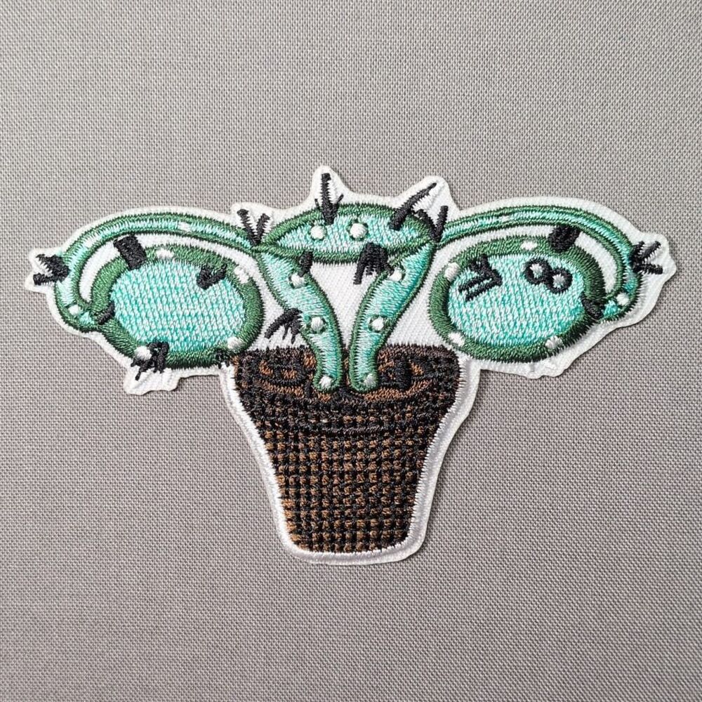 Uterus Plant Embroidered Iron On Patch